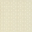 Chinois Fret Pewter geometric fretwork wallpaper by Schumacher