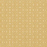 Chinois Fret Sand by Schumacher - Classic Chinese fretwork geometric wallpaper in sand colorway