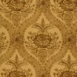Haddon Hall Damask wallpaper in Umber by Schumacher, featuring a classic damask pattern in warm brown tones.