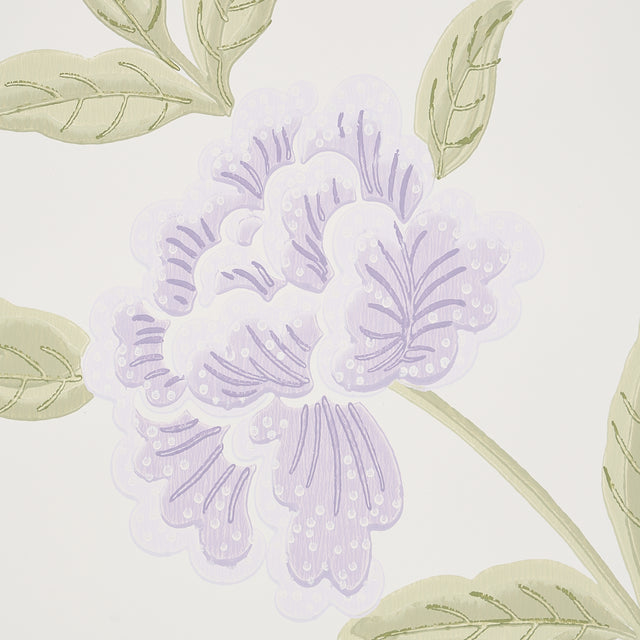 Whitney Floral Lavender by Schumacher Chinoiserie-Inspired Floral Wallpaper – Schumacher 5004384