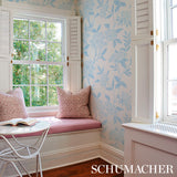 Whitney Floral Blue by Schumacher Chinoiserie-Inspired Floral Wallpaper – Orient Express Collection 5004385