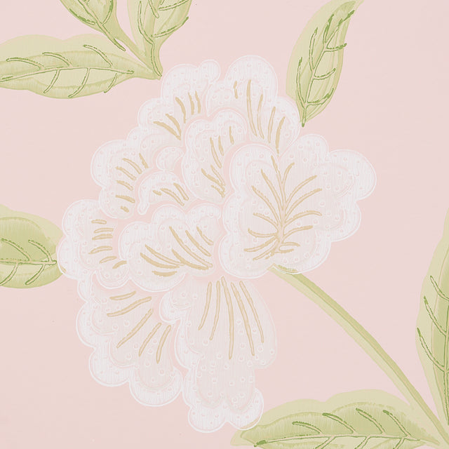 Whitney Floral Blush by Schumacher Chinoiserie-Inspired Floral Wallpaper – Schumacher 5004386