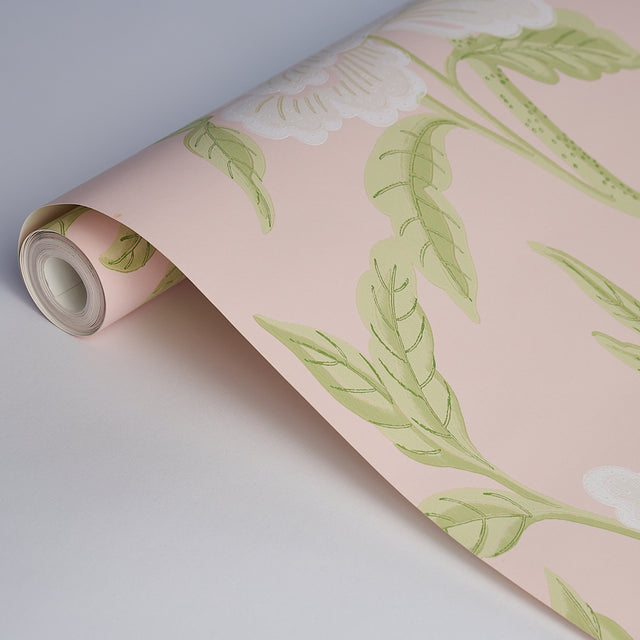 Whitney Floral Blush by Schumacher Chinoiserie-Inspired Floral Wallpaper – Schumacher 5004386