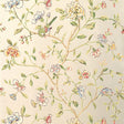 Annabelle Vine Pewter floral and bird wallpaper by Schumacher