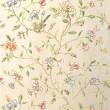 Annabelle Vine Pewter floral and bird wallpaper by Schumacher
