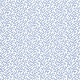 Coral Vine Ocean wallpaper by Schumacher, featuring a blue and white botanical vine pattern.