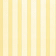 Wallis Stripe wallpaper in Jonquil yellow with alternating solid and floral bands by Schumacher
