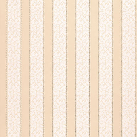 Wallis Stripe Shell wallpaper with alternating solid and floral bands, surface printed for depth and beauty.