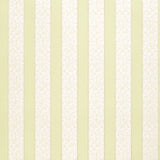 Wallis Stripe wallpaper in celery green and white with alternating solid and floral bands by Schumacher.