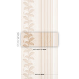 Hydrangea Drape Fawn by Schumacher Large-Scale Floral Stripe Wallpaper – Schumacher 5004453