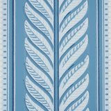 Hydrangea Drape Delft Blue Floral Stripe Wallpaper – Schumacher 5004454