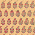 Rajasthan Paisley Jewel wallpaper by Schumacher featuring a traditional paisley motif in vibrant jewel tones on a warm background.