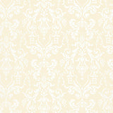 LIDO DAMASK wallpaper in beige with classic damask pattern by Schumacher
