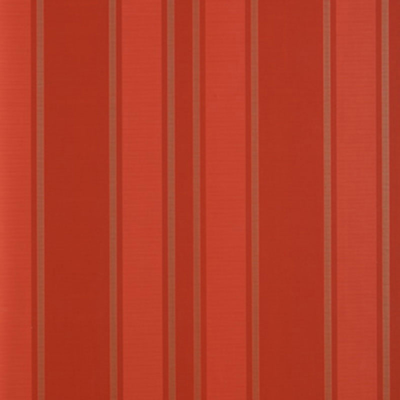 Morgan Stripe wallpaper in Coral by Schumacher, designed by Matthew Patrick Smyth, featuring a bold vertical stripe pattern.