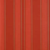 Morgan Stripe wallpaper in Coral by Schumacher, designed by Matthew Patrick Smyth, featuring a bold vertical stripe pattern.