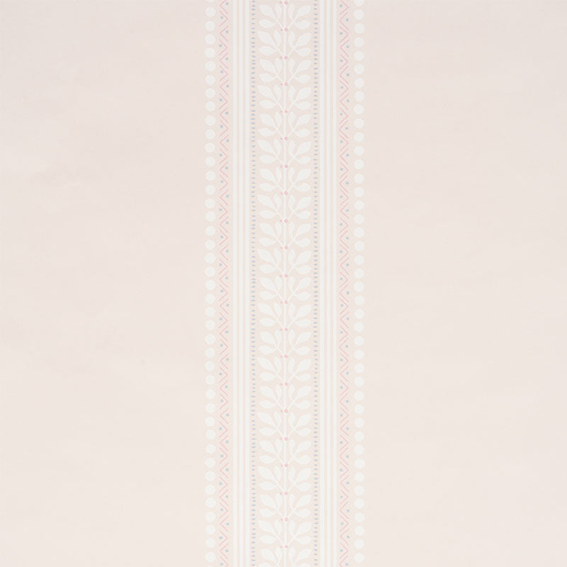 Lorraine Stripe Blush by Schumacher Classic Stripe Wallpaper – Schumacher 5004584