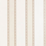 Lansdowne Strie Stripe wallpaper in Limestone by Schumacher, designed by Matthew Patrick Smyth, showing alternating decorative stripes on a textured ground.