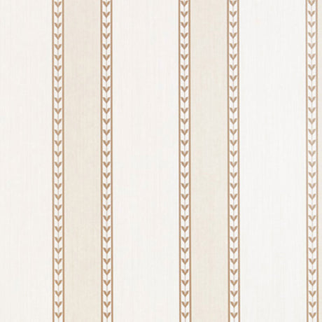Lansdowne Strie Stripe wallpaper in Limestone by Schumacher, designed by Matthew Patrick Smyth, showing alternating decorative stripes on a textured ground.