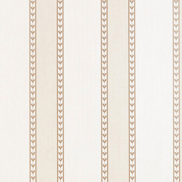 Lansdowne Strie Stripe wallpaper in Limestone by Schumacher, designed by Matthew Patrick Smyth, showing alternating decorative stripes on a textured ground.