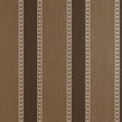 Lansdowne Strie Stripe wallpaper in Truffle by Schumacher, designed by Matthew Patrick Smyth, featuring alternating decorative stripes on a textured ground.