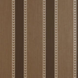 Lansdowne Strie Stripe wallpaper in Truffle by Schumacher, designed by Matthew Patrick Smyth, featuring alternating decorative stripes on a textured ground.