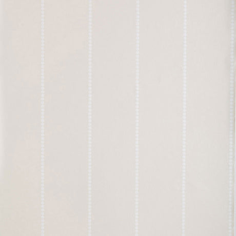 Gabrielle Stripe Limestone wallpaper by Schumacher, featuring subtle beaded vertical stripes in a neutral tone.