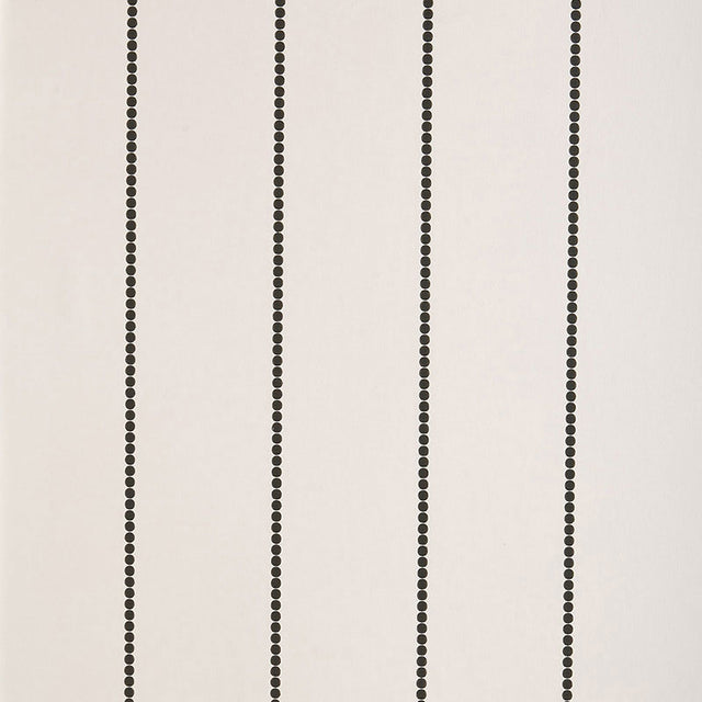 Gabrielle Stripe wallpaper in Graphite by Schumacher, featuring beaded vertical stripes inspired by couture embroidery.