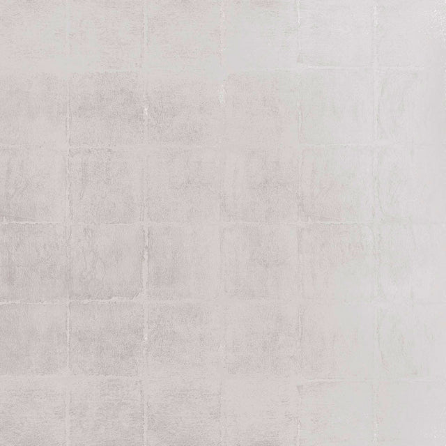 Silver Leaf wallcovering with real metal leaf squares in a shimmering silver finish.
