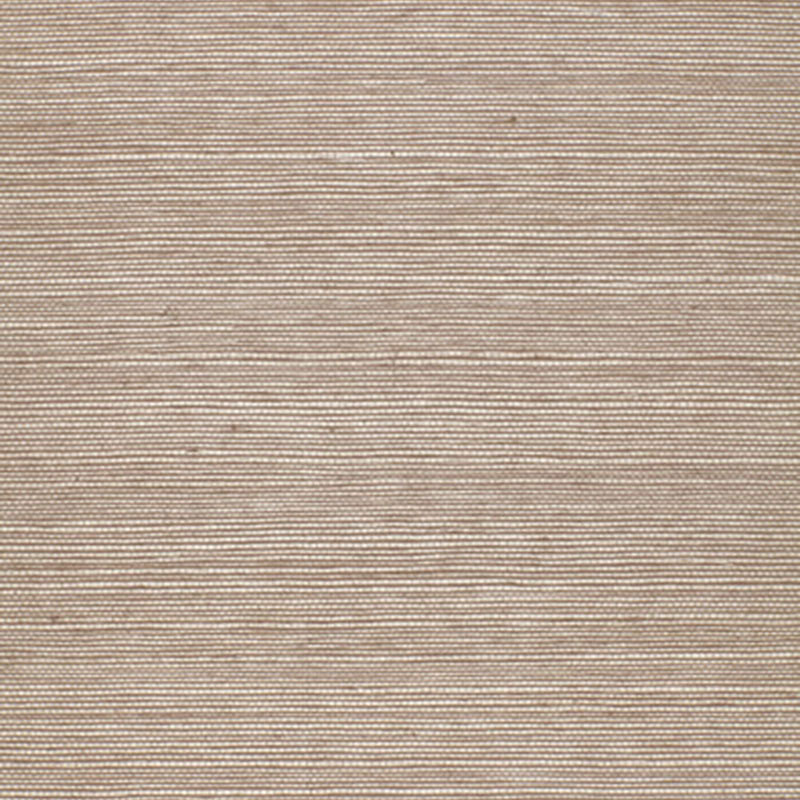 Haruki Sisal Mocha wallcovering by Schumacher, classic sisal texture in a neutral brown colorway