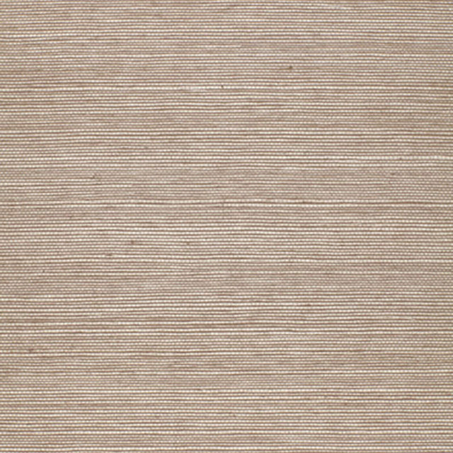 Haruki Sisal Mocha wallcovering by Schumacher, classic sisal texture in a neutral brown colorway