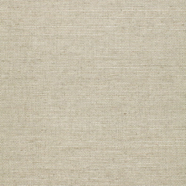 Haruki Sisal Patina wallpaper by Schumacher, classic sisal wallcovering with sheen and texture in a neutral colorway.
