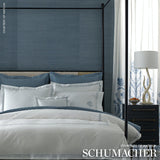 Haruki Sisal Cornflower Blue Textured Wallcovering by Schumacher – 5004706