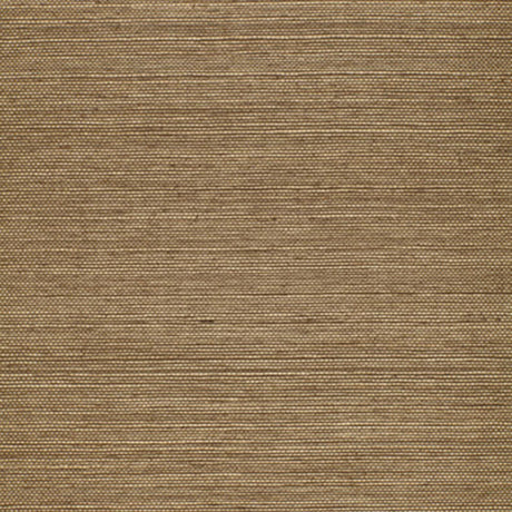 Haruki Sisal Sepia textured wallcovering by Schumacher, shown in a close-up and styled in a modern interior.