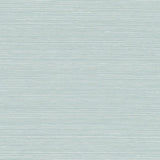 Haruki Sisal wallpaper in Water Blue by Schumacher, textured sisal wallcovering with subtle sheen and tactile finish.