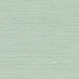 Haruki Sisal Seaglass wallpaper by Schumacher, classic sisal wallcovering with sheen and texture in a soft green hue.