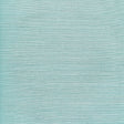 Haruki Sisal Caribbean wallpaper by Schumacher, textured blue-green sisal wallcovering sample and styled interior view.