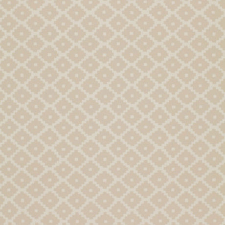 Ziggurat Alabaster geometric wallpaper by Schumacher, The Smart Set Collection