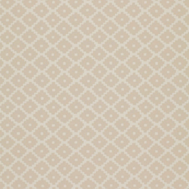 Ziggurat Alabaster geometric wallpaper by Schumacher, The Smart Set Collection