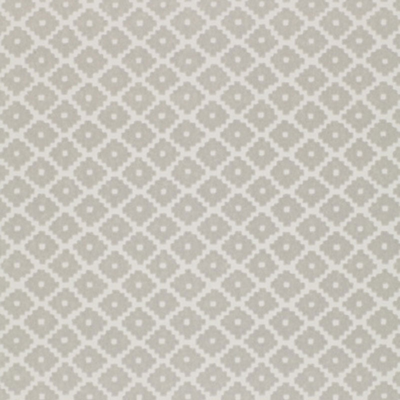 ZIGGURAT silver geometric patterned wallpaper by Schumacher