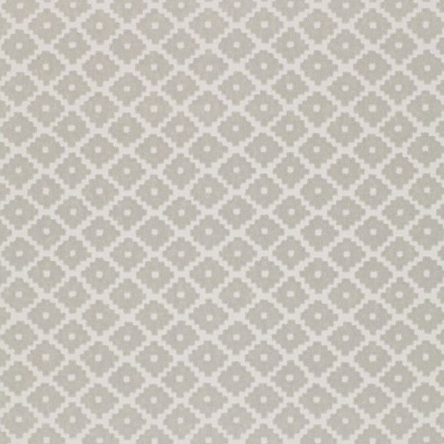 ZIGGURAT silver geometric patterned wallpaper by Schumacher