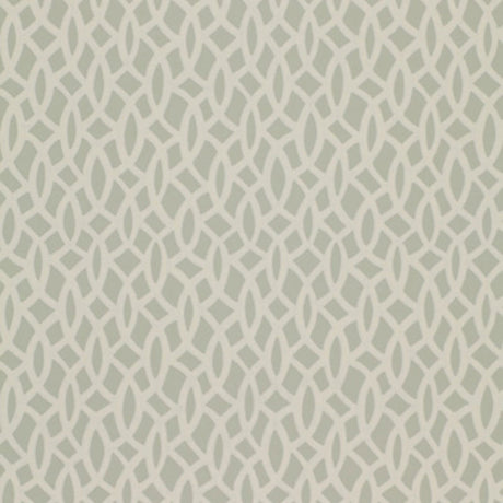 Chain Link Mineral geometric wallpaper by Schumacher in a light mineral colorway with interlocking chain pattern.