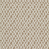 Chain Link wallpaper in Flax by Schumacher, featuring a geometric interlocking pattern in neutral tones.