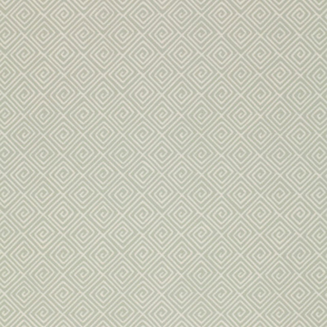 Greek Key Mineral geometric wallpaper by Schumacher in a subtle textured pattern.