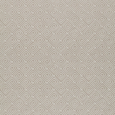 Greek Key Silver geometric wallpaper by Schumacher