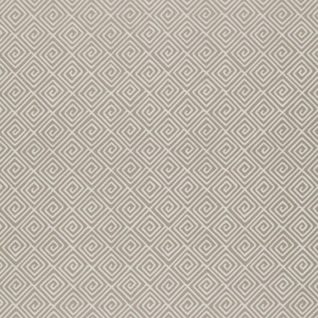 Greek Key Silver geometric wallpaper by Schumacher