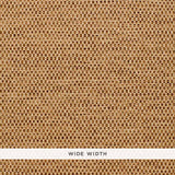 Mandalay Texture in Teak by Schumacher - textured woven-look wallcovering in warm brown tones
