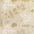Modern Botanical parchment wallpaper with hand-screened botanical silhouettes in neutral and gold tones by Schumacher.