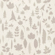 Leaves Platinum Modern Nature Hand Screen Wallpaper by Schumacher - 5005020
