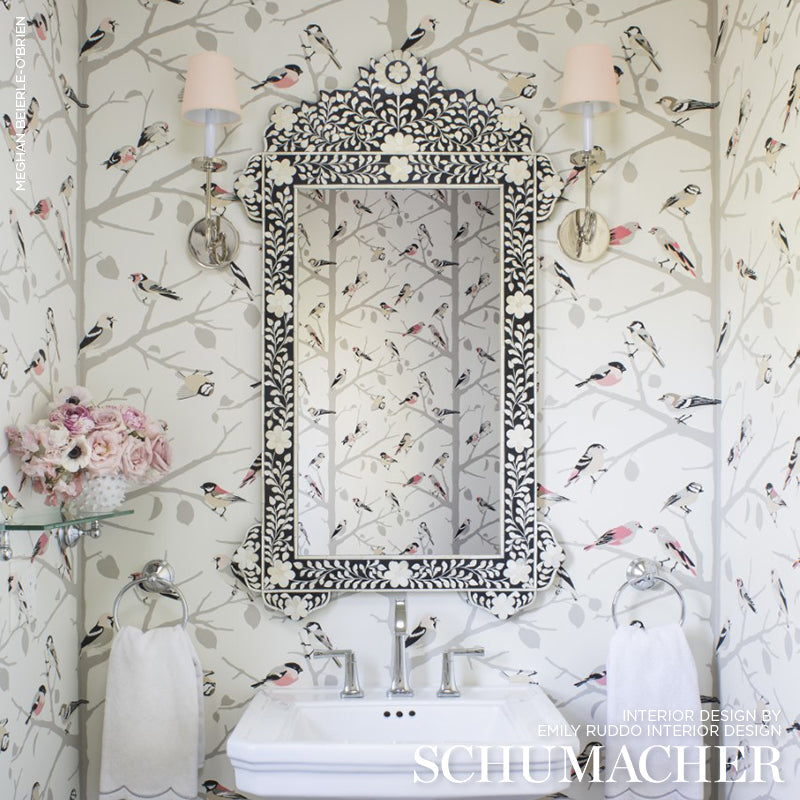 A-TWITTER Blush by Schumacher Modern Nature Collection Wallpaper – Schumacher 5005032SAM