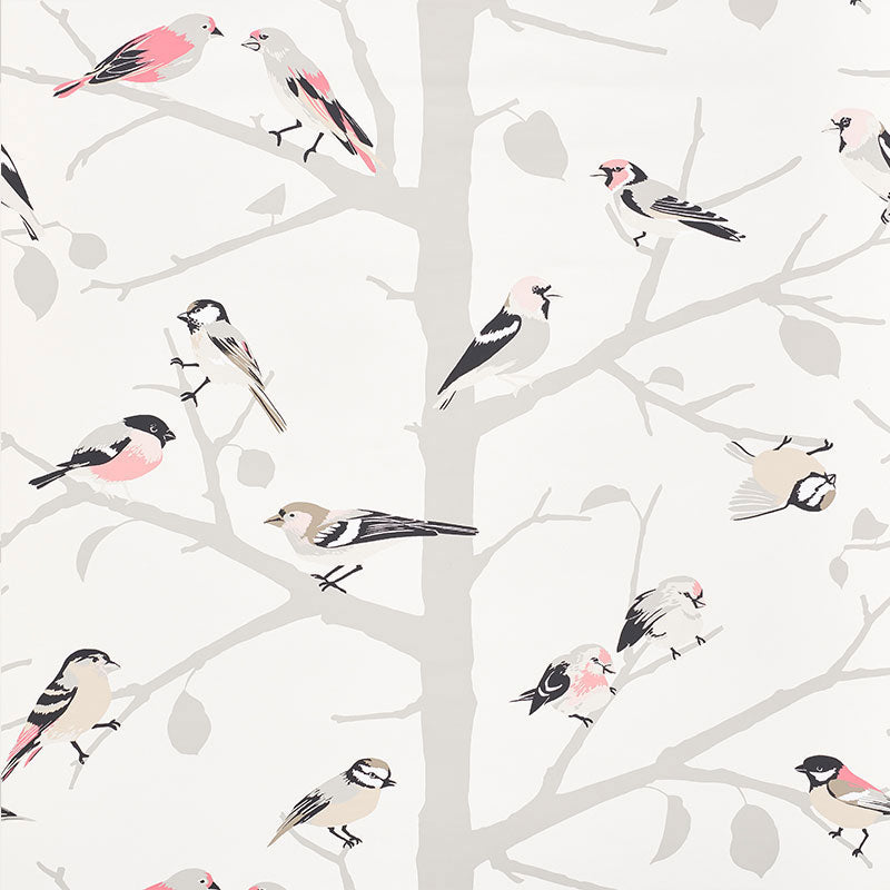 A-TWITTER Blush by Schumacher Modern Nature Collection Wallpaper – Schumacher 5005032SAM